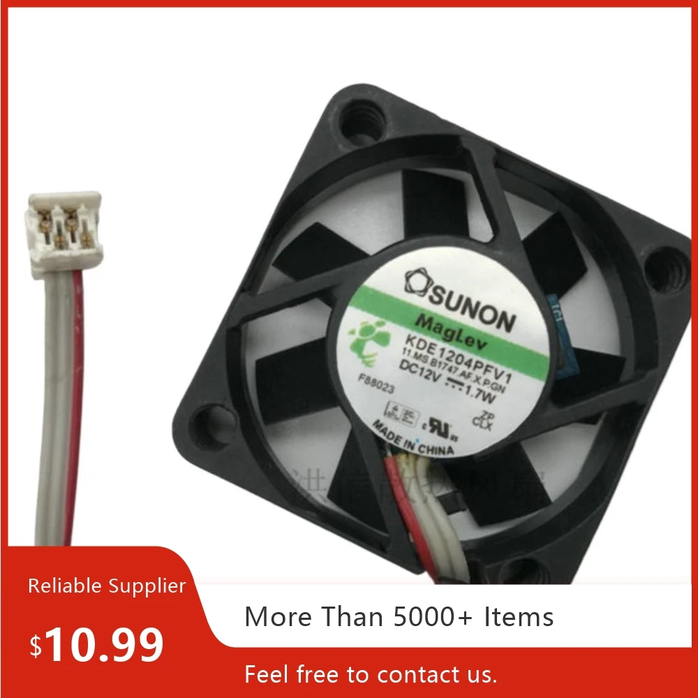 40mm 4cm KDE1204PFV1 4010 DC12V 1,7 W ventilador de refrigeración para Sunon enfriador de 3 cables 3 pines Mini ventiladores pieza de reparación - imagen 2
