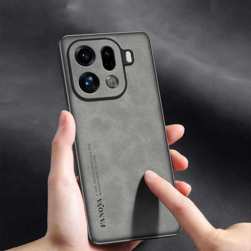 Funda de teléfono de piel sintética lisa de oveja para OPPO Find X9 Pro CPH2797 PLJ110 CPH2791 cubierta protectora de parachoques dura mate a prueba de golpes - imagen 5