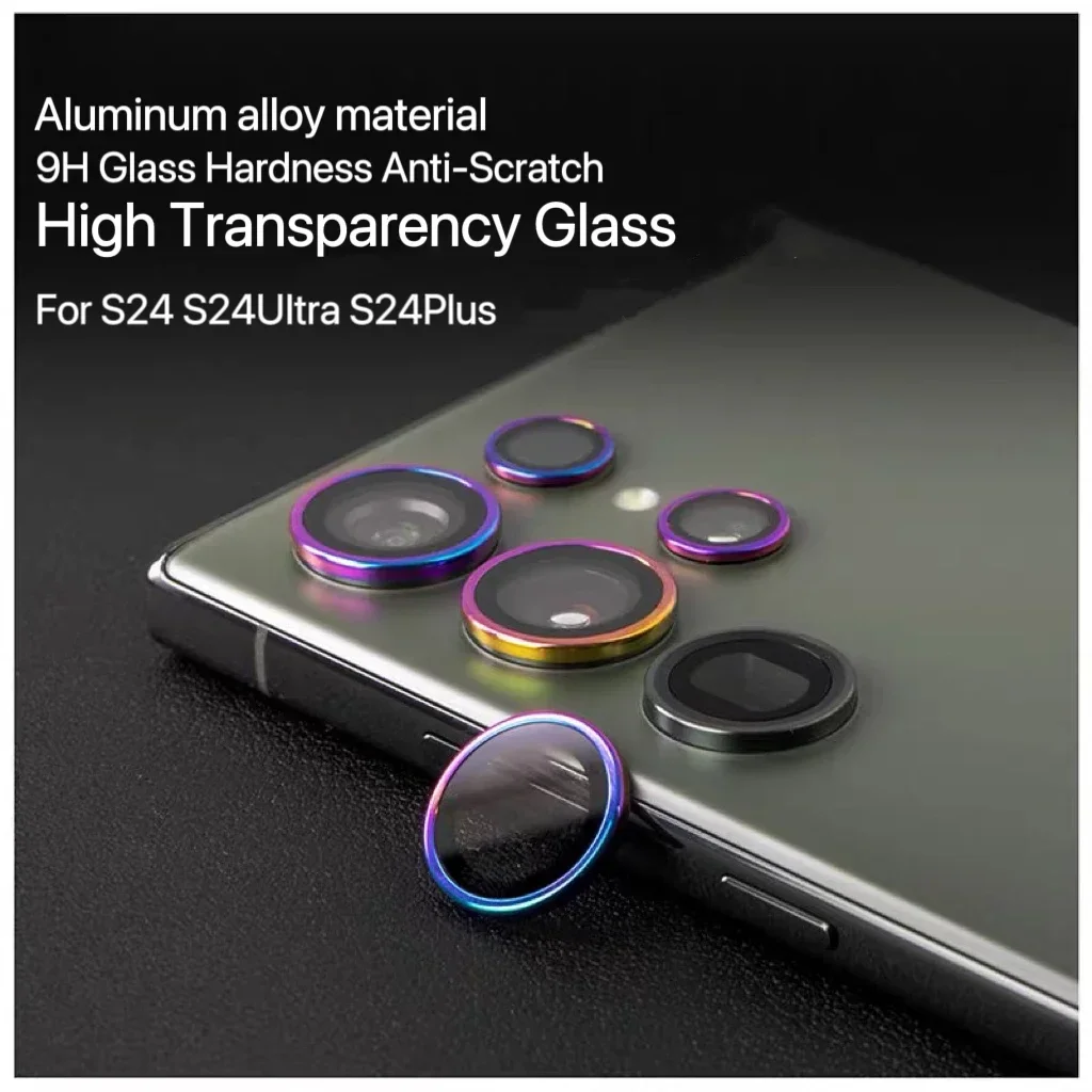 Para Samsung Galaxy S24ultra S24 + S24 Protector de cámara anillo de Metal lente de cristal para Galaxy S24 Ultra 5G S24 tapa de lente trasera - imagen 2