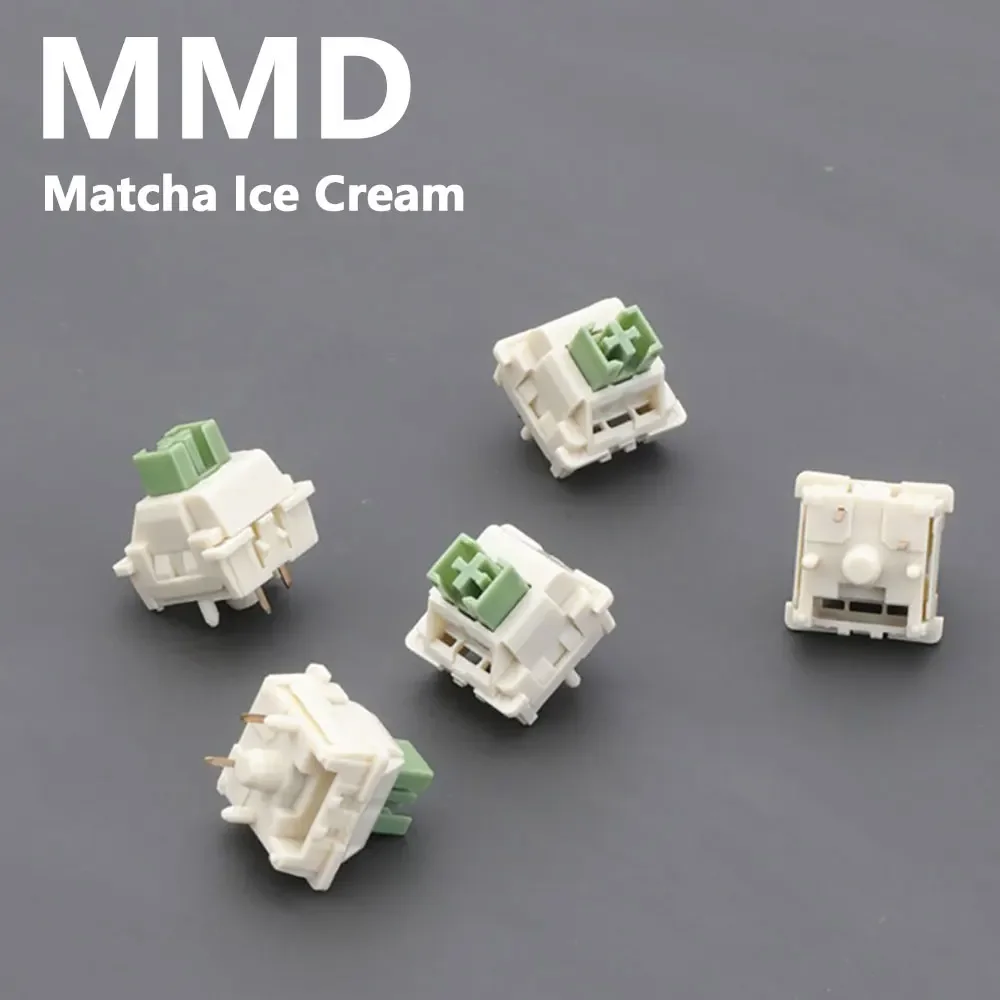 MMD Matcha-interruptor de helado lineal, 5 pines, interruptores de teclado mecánico aptos para teclado de juegos DIY personalizado MX RGB, POM de intercambio en caliente