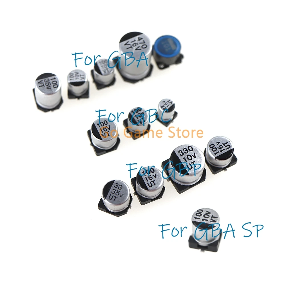 1 Juego de repuesto para Nintendo Gameboy GBA GBC GBP GBA SP, piezas de reparación de condensador de placa base