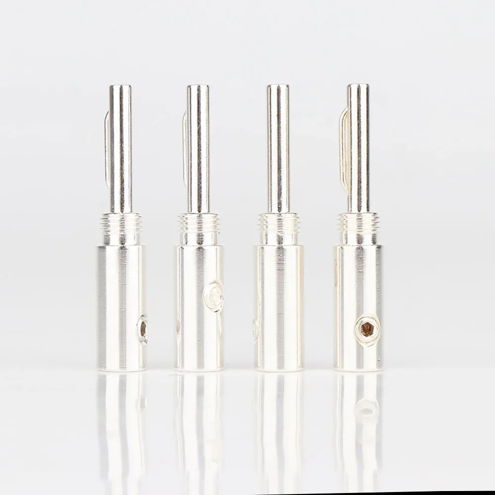 Ranura para tarjeta chapada en oro chapada en plata, conector de Cable de altavoz con cabeza de plátano, enchufe de cableado de Cable auxiliar de Audio - imagen 2