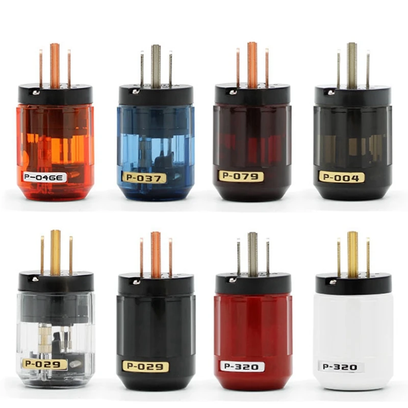 Conector de Cable de alimentación de CA para amplificador de Audio, enchufe HIFI de EE. UU., para Cable de alimentación de P-037, P-004, P-079, P-029, P-046, 1 par