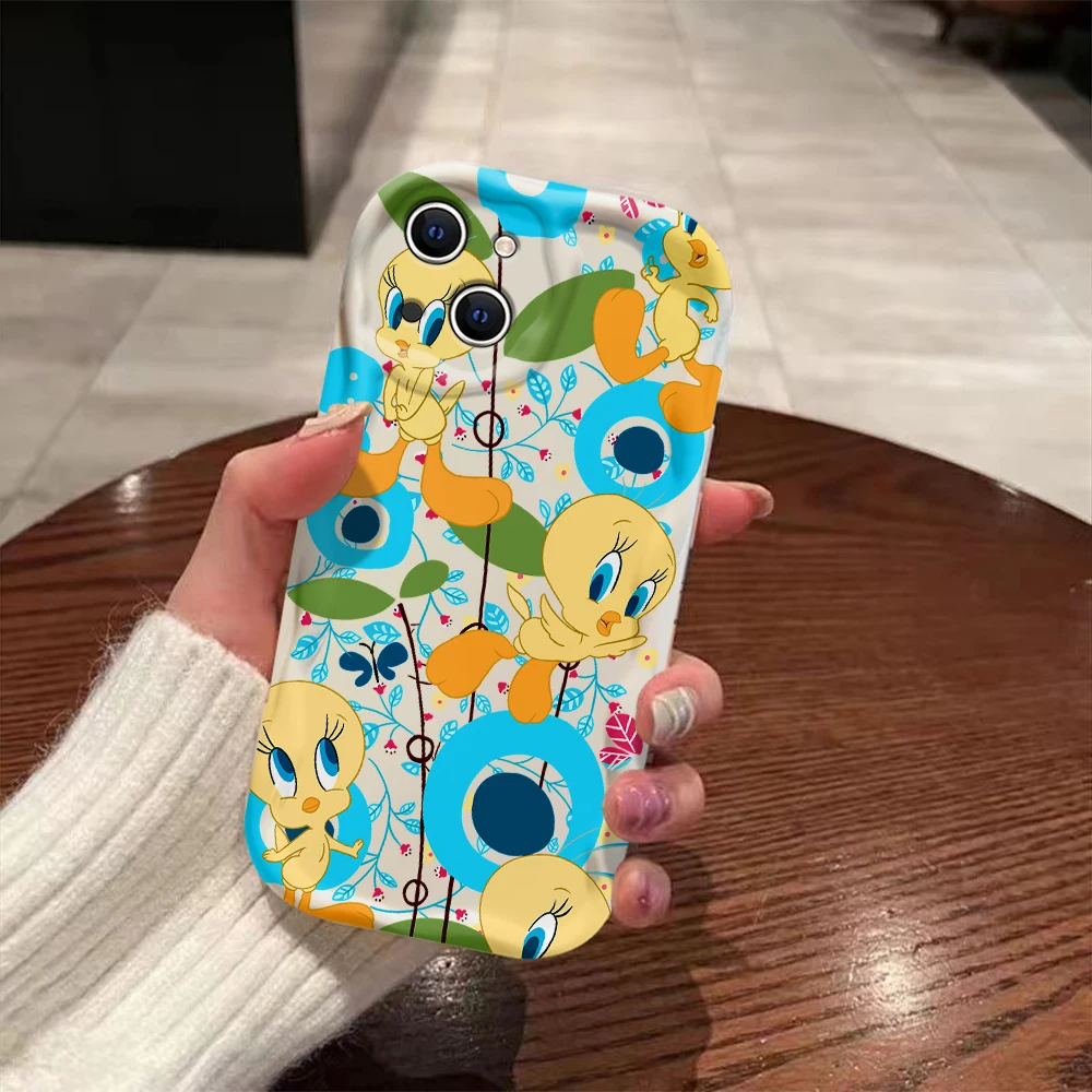 Tweetys Bird-funda de teléfono con ondas 3D para Samsung Galaxy, carcasa trasera de silicona suave para Samsung Galaxy S24 S23 S21 S20 FE Plus Ultra 4G 5G - imagen 4