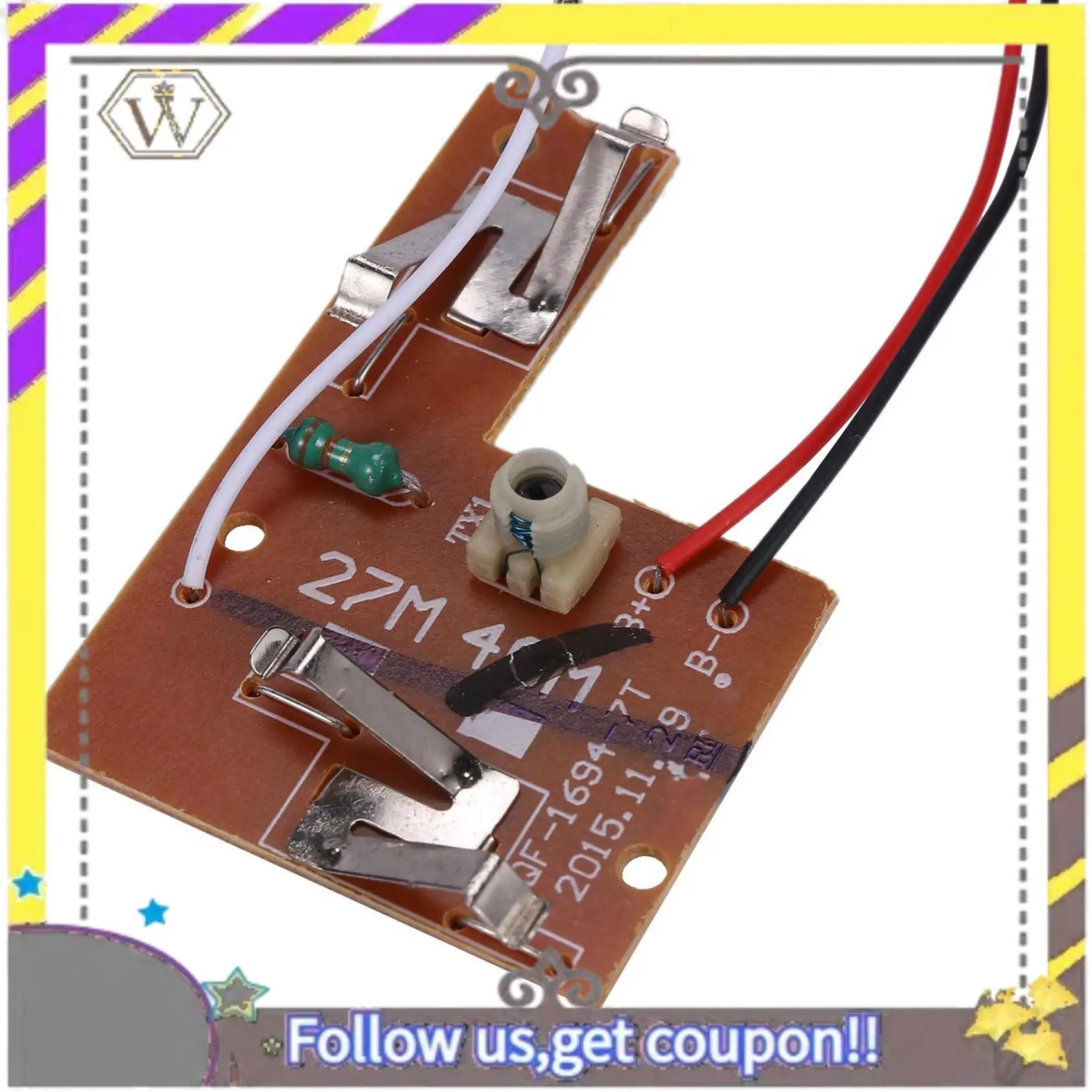 AU33-1 Juego de placa receptora y transmisor remoto de 4 canales 40MHZ con antena para piezas de Control remoto de Robot de coche RC DIY - imagen 2