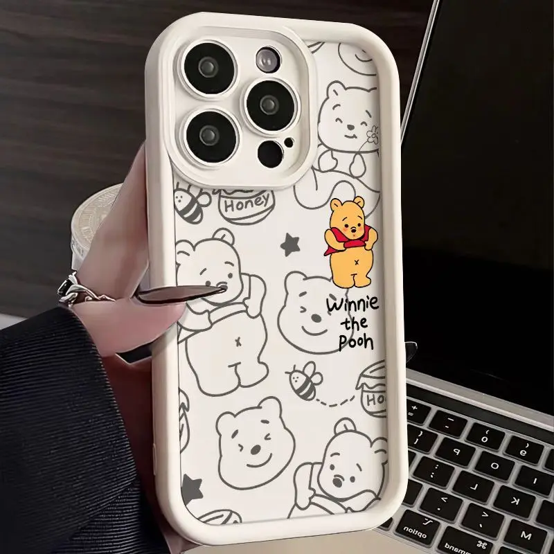 Funda de teléfono suave de Disney Winnie Pooh para Samsung Galaxy S23 Ultra S22 S21 Plus S20 FE A12 A32 A52 A52S A53 A14 A34 A54 A13 A23 A33
