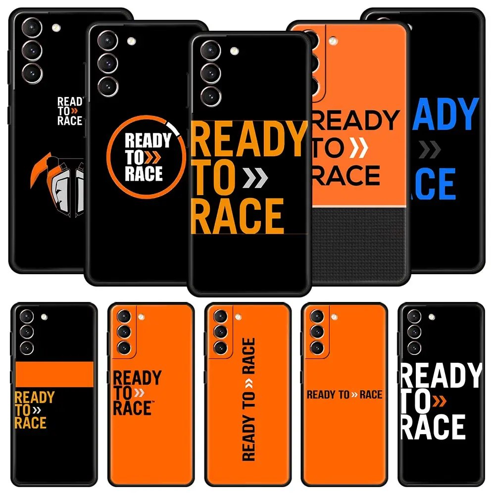 Funda de teléfono Ready To Race para Samsung Galaxy S23 S22 Ultra S20 S21 FE 5G S10 S9 Plus S10E S8 S7 Edge cubierta de patrón suave parachoques