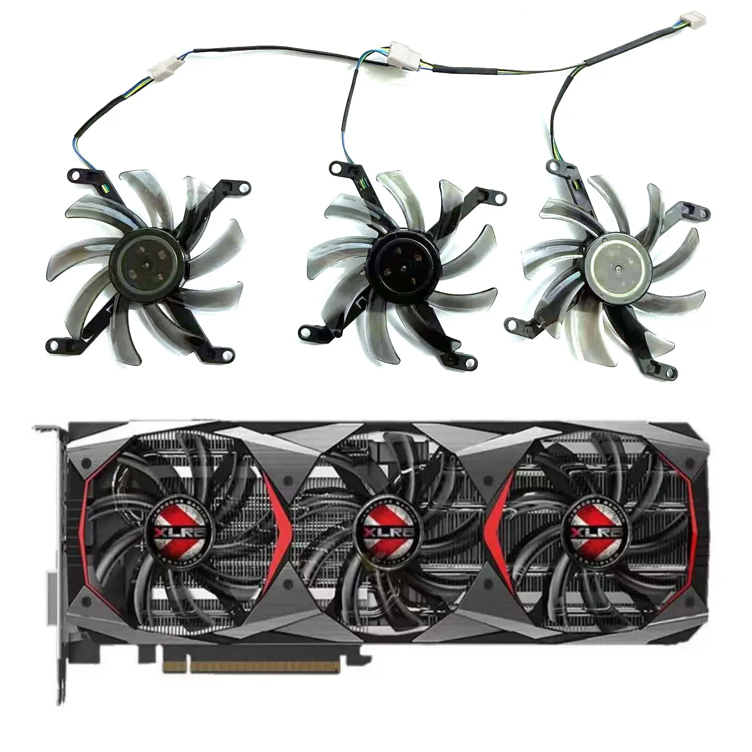 Kankeirr para PNY Manli GeForce GTX 1080 Ti 11GB XLR8 Gaming OC tarjeta gráfica T129215SU 4PIN DC 12V 0.5A GPU ventilador de repuesto