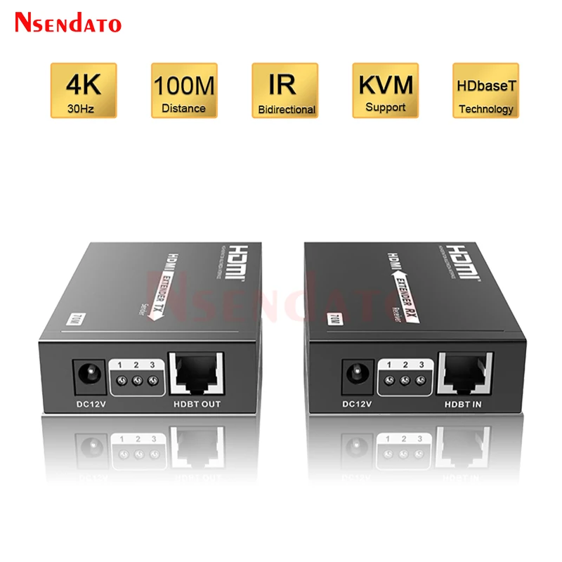 LKV375-100 4K HDMI extensor conmutador más de 100m RJ45 CAT7 HDBaseT HDMI Video transmisor receptor Cable de extensión para HDCP - imagen 2