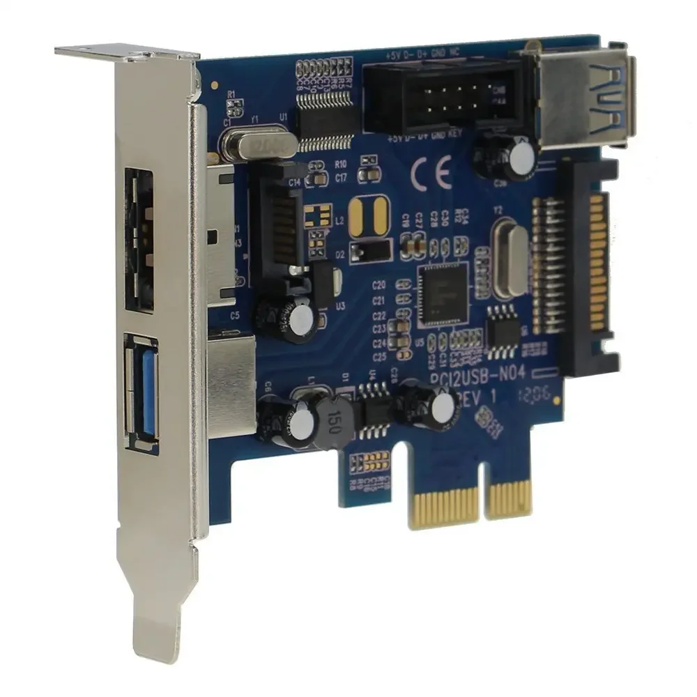 Puerto USB3.0 externo, puerto eSATA de alimentación, USB interno 3,0 de 9 pines, tarjeta PCIe con toma de corriente SATA de 15 pines (NEC / Renesas uP - imagen 3