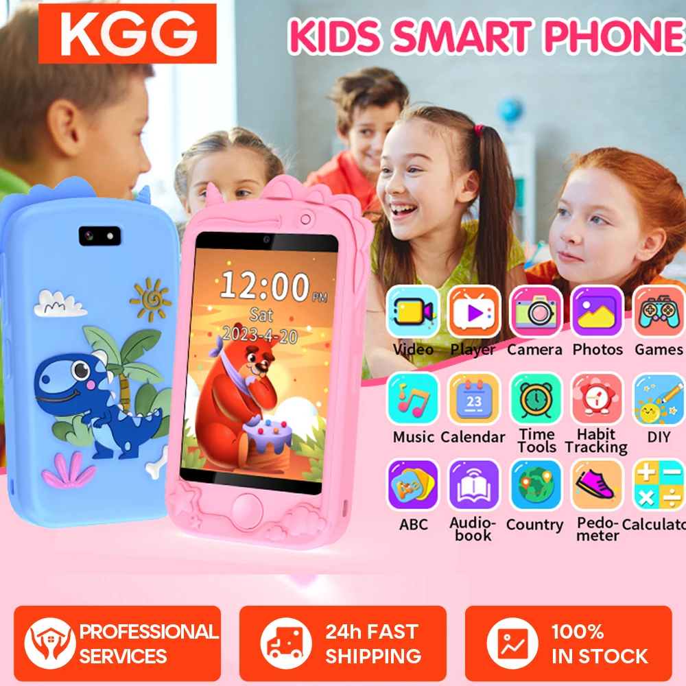 2G llamada niños teléfono inteligente Mini juguete teléfono audiolibros cámara Dual herramienta educativa para niños niñas reproductor de música juegos de rompecabezas - imagen 2