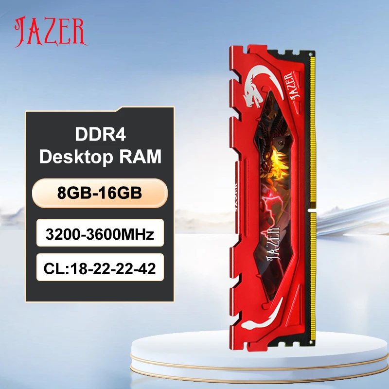 JAZER DDR4 Ram 16GB 8GB 3200MHz PC4 Memoria para juegos de escritorio compatible con placa base Memoria DDR4 - imagen 2