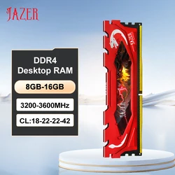 JAZER DDR4 Ram 16GB 8GB 3200MHz PC4 Memoria para juegos de escritorio compatible con placa base Memoria DDR4