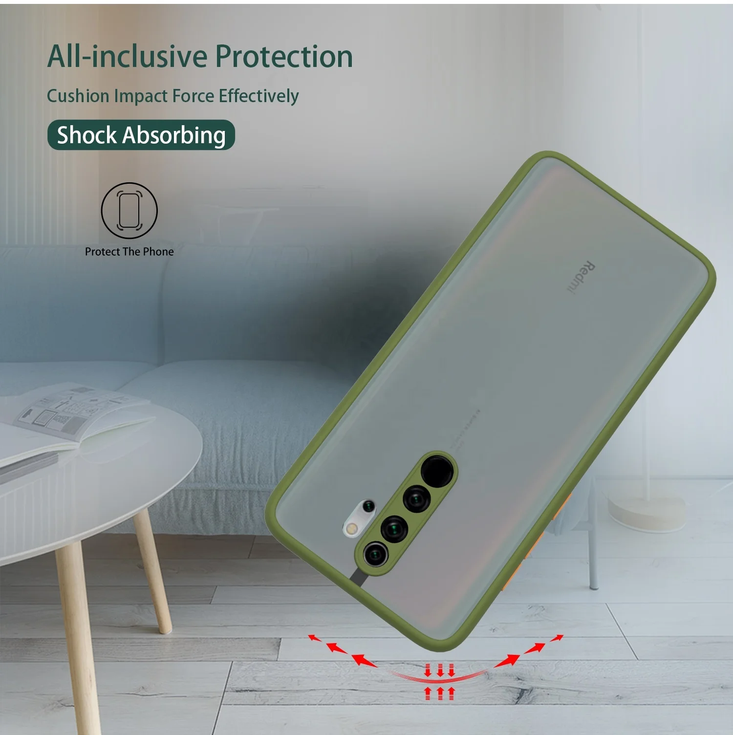 Funda protectora a prueba de golpes para Xiaomi Redmi 9, 9A, 9C, 10A, 10C, 12c, Redmi Note 9, 9S, 10, 10S, 11, 11s, 12s, 12 Pro, 5G, A1, A2 - imagen 3