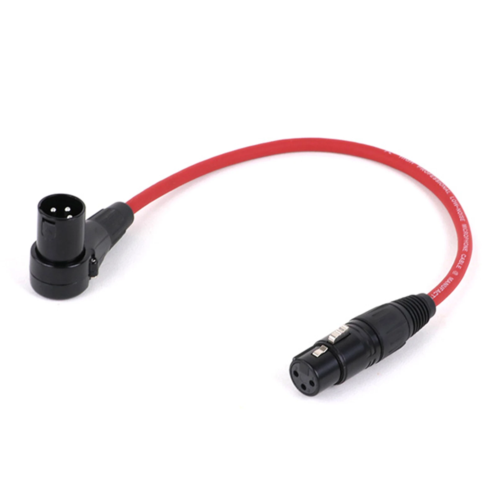 Cable de micrófono XLR de ángulo recto, 3 pines, macho de 90 grados a hembra recta, cable colorido equilibrado, 0,3 M-15 M, 1 ud. - imagen 4