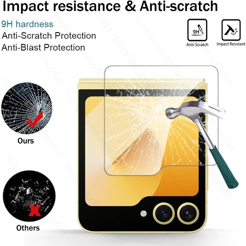 ZFlip 6 vidrio 8 en 1 Protector de pantalla exterior de cristal de cámara vidrio templado para Samsung Galaxy Z Flip6 Sumsung Samsun Flip 6 ZFlip6 5G - imagen 2