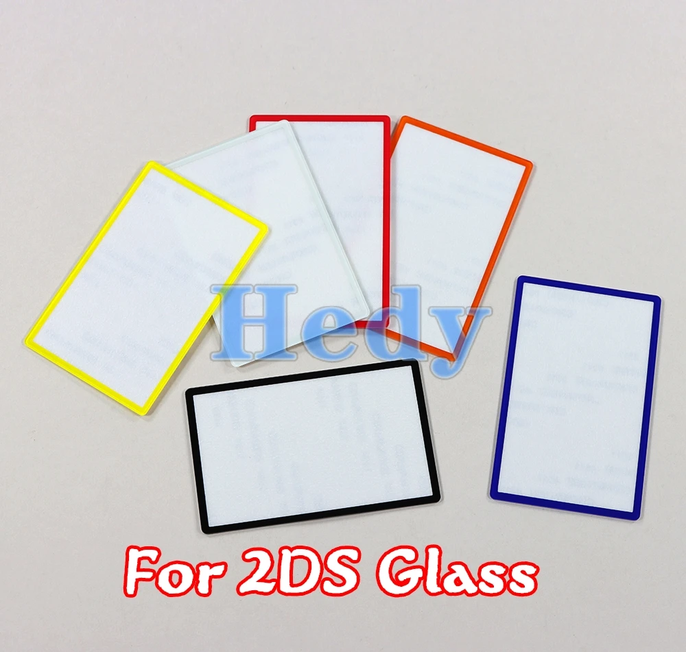 50 Uds. Para cubierta de lente de espejo de superficie superior 2DS pantalla LCD superior cristal de plástico frontal para Nintendo 2DS
