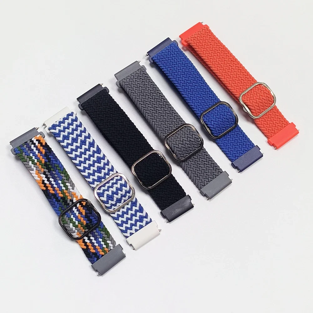 Correa de nailon de 22mm para reloj Xiaomi S4 Sport S3 S2 S1, pulsera trenzada para Mi Watch 2 pro/Color 2/pulsera transpirable de color - imagen 2