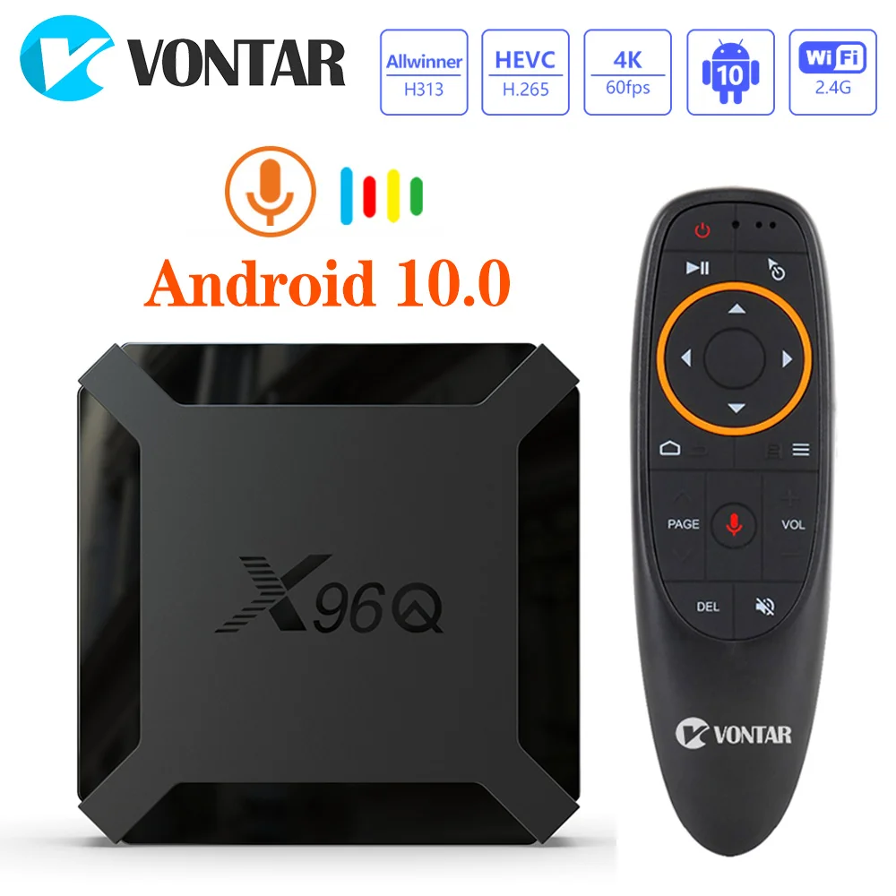 Dispositivo de TV inteligente X96Q, decodificador con Android 10, 2GB, 16GB, Allwinner H313, cuatro núcleos, 4K, 60fps, Wifi 2,4G, Youtube, X96, 1GB, 8GB - imagen 2