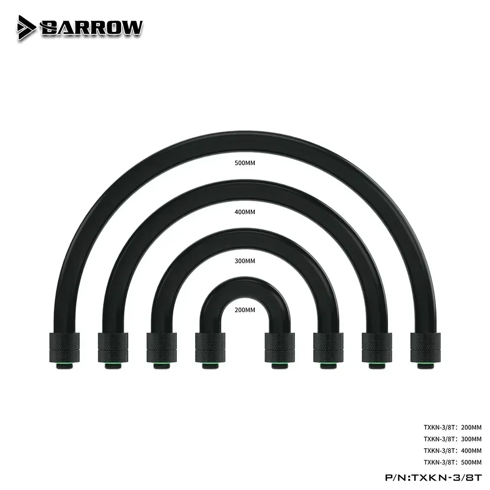 BARROW EPDM 10x16MM manguera AIO adaptador de tubo suave de refrigeración por agua giratorio de 360 grados G1/4 "para caja de PC construcción de enfriador de agua