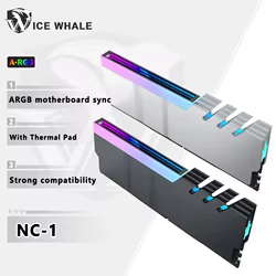 Memoria RAM ICE Whale NC-1 5V ARGB Disipador Aluminio Sincronización