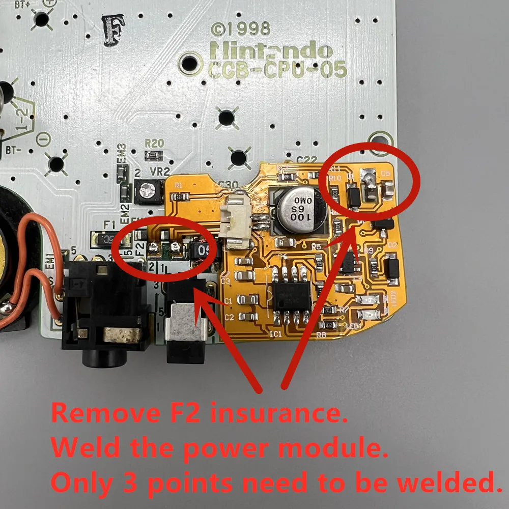 Batería recargable para carga de batería GBC, modificación Mod para GameBoy Color - imagen 2