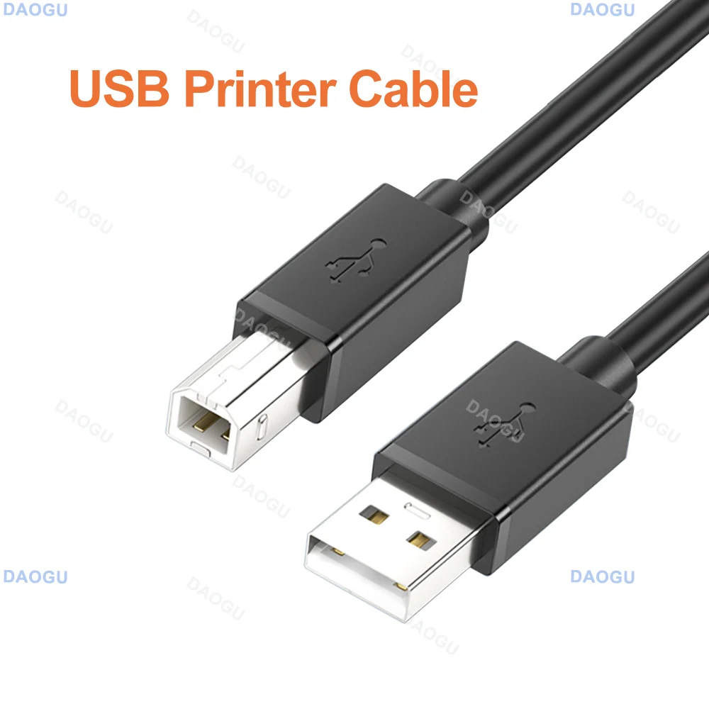 Cable de impresora USB 2,0 5m 3m 2m 1m 8m para HP Canon Brother Epson Dell Samsung impresora USB tipo A a B Cable de escáner de máquina de Fax