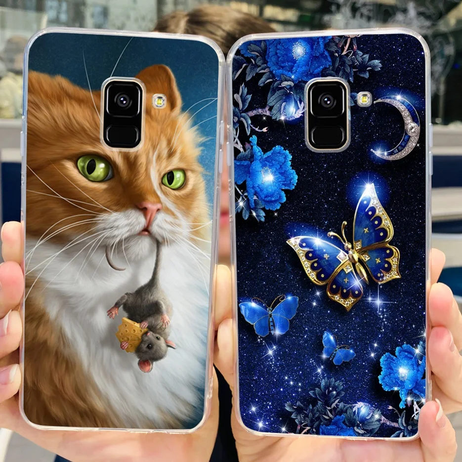 Funda de silicona blanda para Samsung Galaxy A8 Plus, carcasa de lujo pintada a SM-A730F, A8 2018, A530F, A8 +, parachoques, 2018 - imagen 5