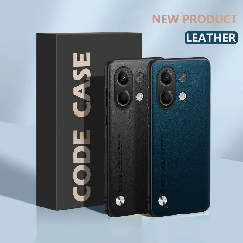 Funda de cuero para Xiaomi Redmi Note 13 Pro 4G, protección de silicona de fibra de carbono, cámara completa, funda dura para teléfono, Note13Pro 4G - imagen 3