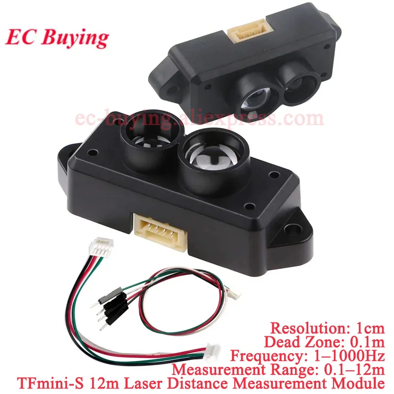 Módulo buscador de alcance Micro láser de un solo punto TFmini-S ToF Lidar para Arduino Pixhawk 4,5-6 V interfaz UART I2C TFmini actualizado