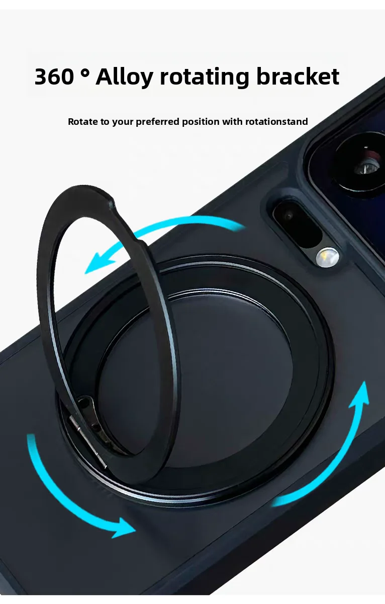Para Xiaomi Mi 17 Pro Max funda dura con soporte de anillo funda protectora trasera magnética para Xiaomi Mi 17 17Pro Max carcasa de teléfono - imagen 3