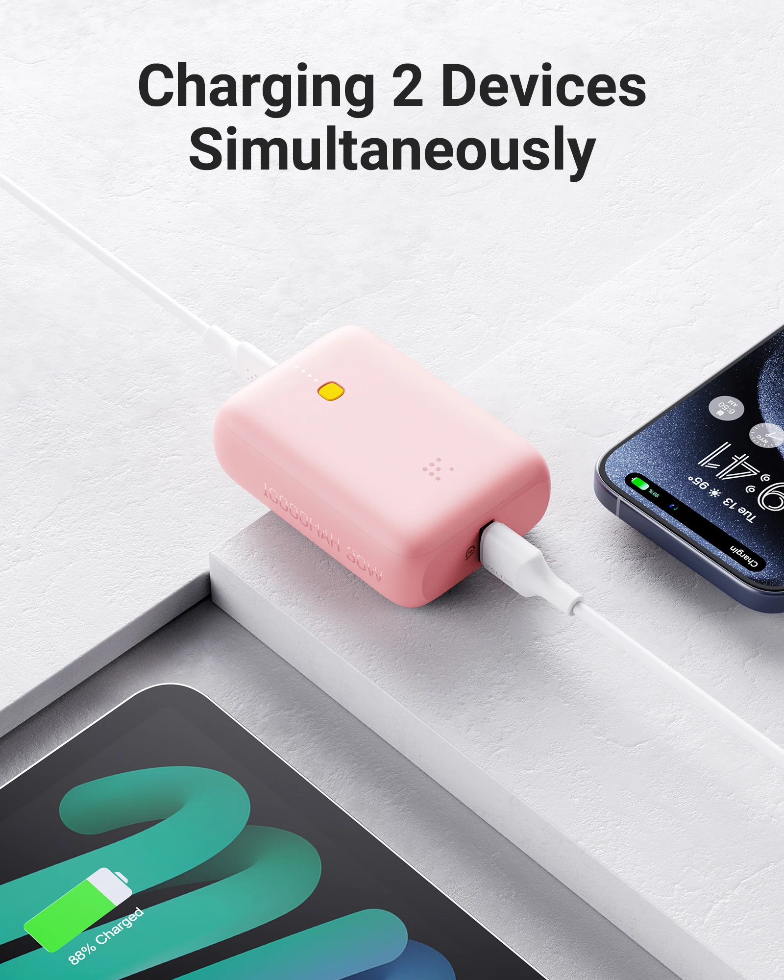 Voltme-Hypercore 10K Lite power bank cargador de batería externo portátil de carga rápida, 22,5 W, 10000 mAh, tipo C, PD, para iPhone 16 - imagen 5