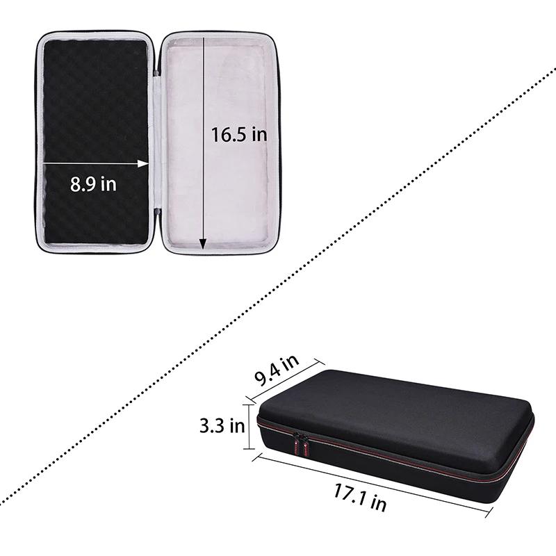 XANAD-estuche rígido EVA para M Audio Oxygen Pro Mini, controlador de teclado MIDI USB de 32 teclas, bolsa de almacenamiento de transporte de viaje - imagen 5