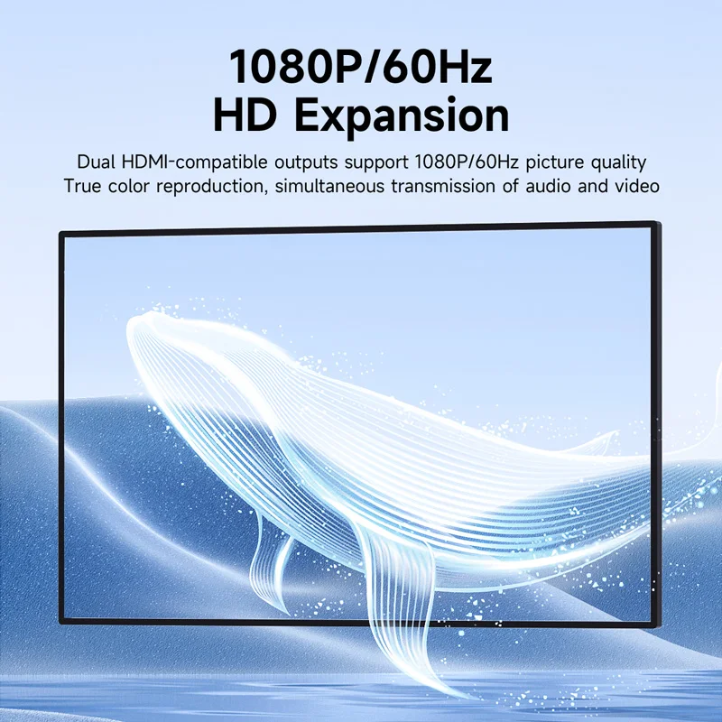 Hagibis-Adaptador Compatible con USB-A/C a HDMI, convertidor de Monitor Dual MST, pantalla Triple Compatible con ordenador portátil M1/M2/M3 Windows Mac - imagen 4