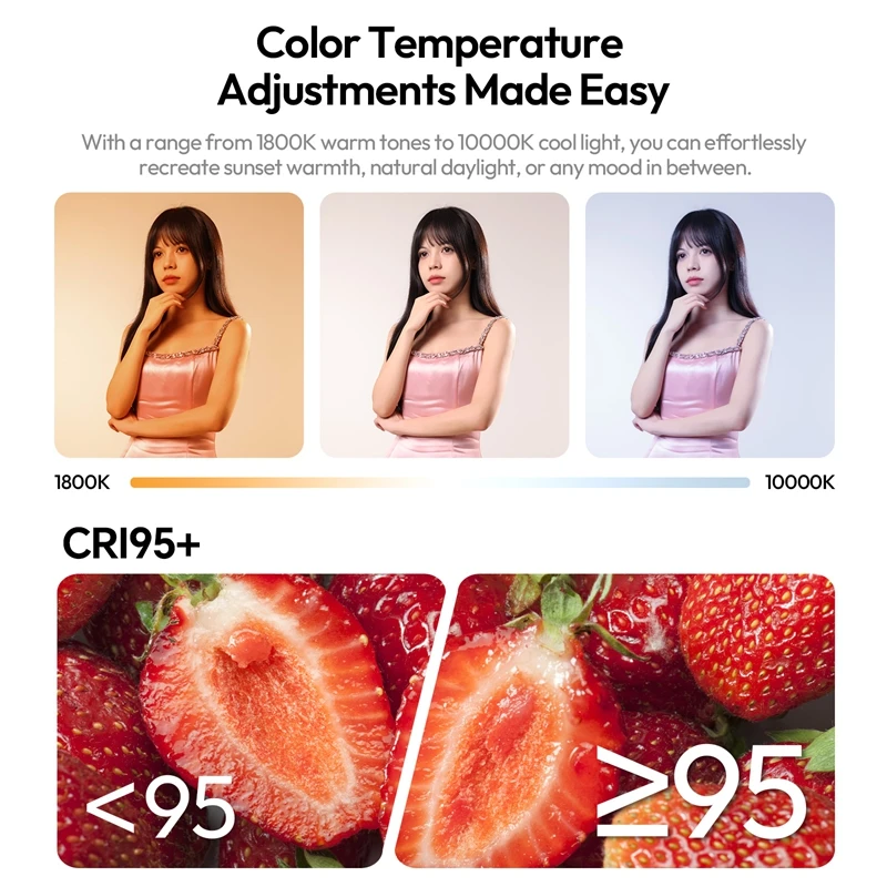 Ulanzi UA20C 20W RGB tubo de aire magnético luz 1800-10000K RGB completo tubo de aire portátil para fotografía de transmisión en vivo - imagen 4