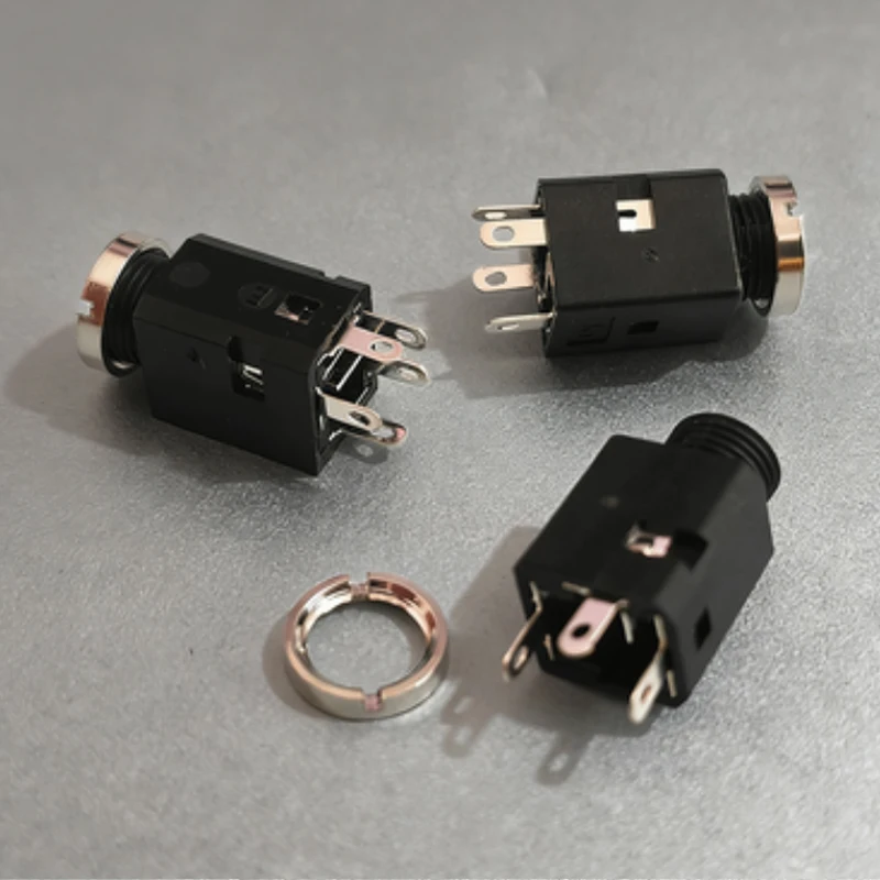 Cltgxdd1-5PC PJ341 toma de auriculares interfaz de audio de 3,5 MM toma vertical PIN de 3/4/5 pines PJ-341M con tuerca (juego de dos piezas) auricular - imagen 5