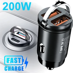 Cargador de coche USB-C con carga rápida PD y QC 3.0 (12-24 V)