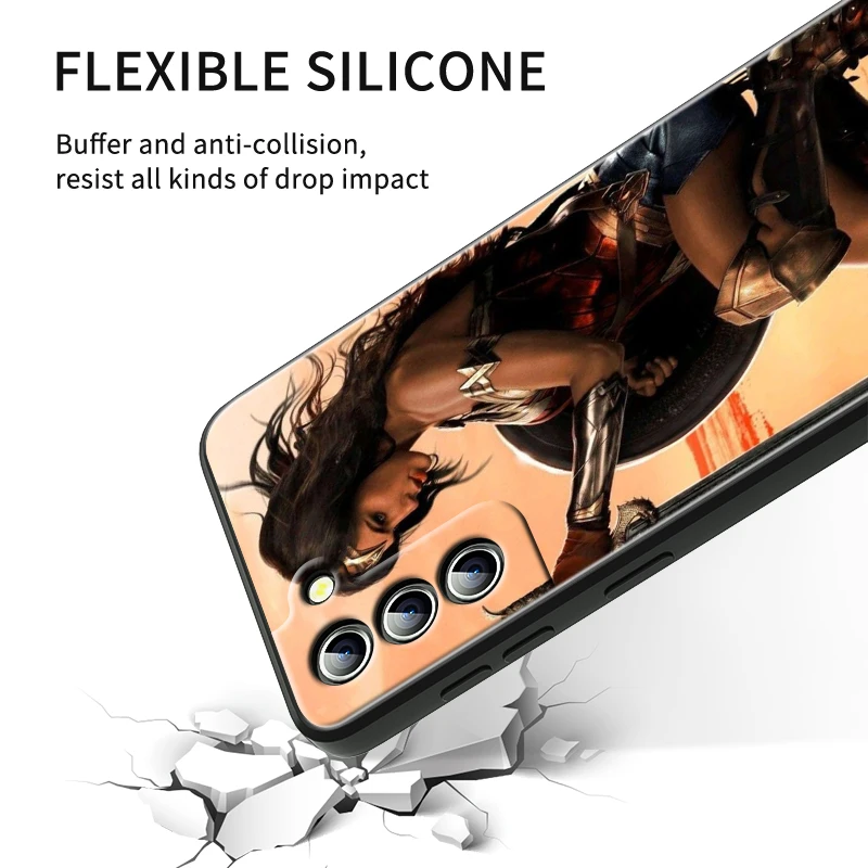 Art W-Wonders W-Womans Cool para Samsung Galaxy S24 S23 S22 S21 S20 FE S10 S10E Plus Ultra Pro Lite 5G funda de teléfono negra de TPU - imagen 5