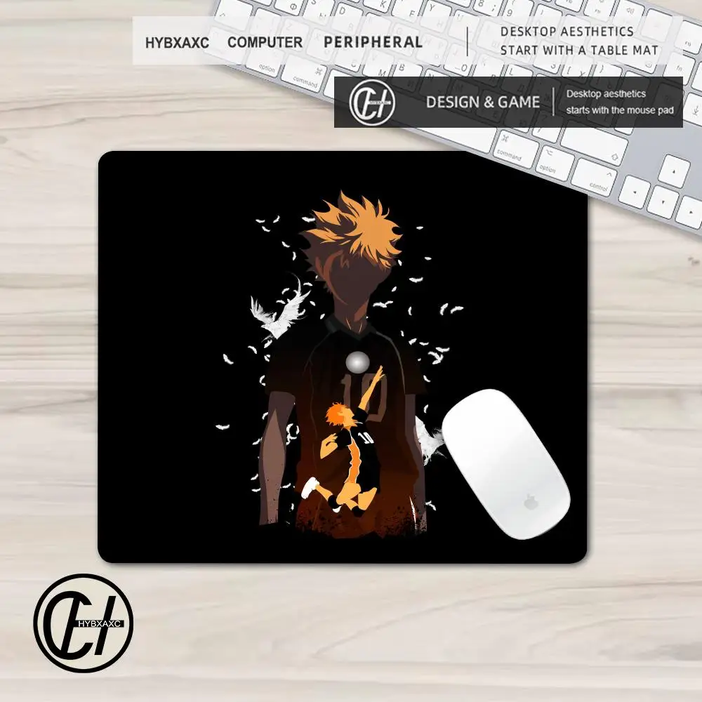 Alfombrillas de ratón de Anime h-haikyuu, bonitas alfombrillas de escritorio, accesorios pequeños negros para juegos, alfombrilla para ratón, superficie de jugador para ratón de ordenador - imagen 5
