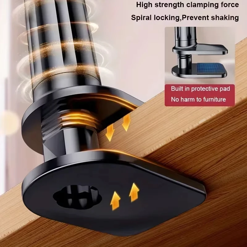 1 soporte giratorio para teléfono y tableta, 360 °   Soporte giratorio duradero para teléfono y tableta, diseño sin caída para uso junto a la cama - imagen 3