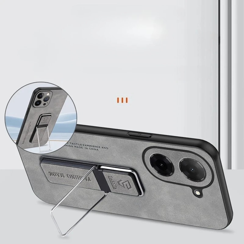 Funda de teléfono de silicona de piel de oveja PU para Redmi A5 Turbo 4 Pro, funda trasera con soporte mate para Xiaomi POCO F7 C71 Capa - imagen 4