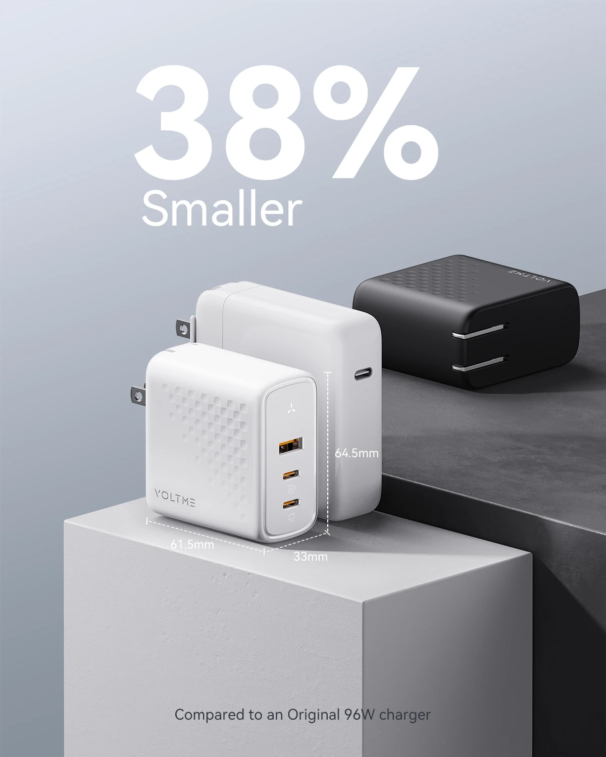 VOLTME-cargador USB tipo C GaN III 100W, carga rápida 4,0 para MacBook Pro, Iphone 14 Pro Max - imagen 5