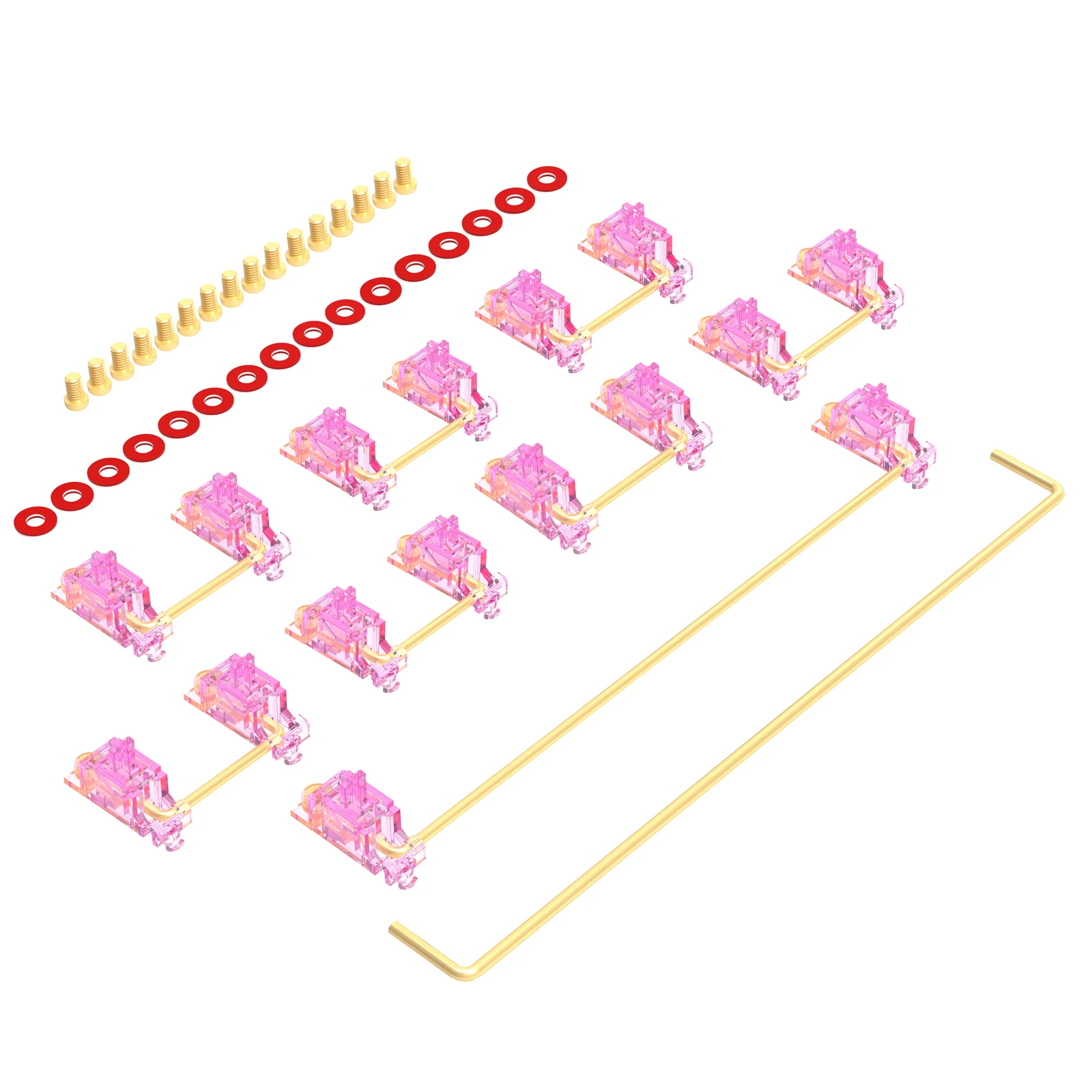 Estabilizadores DUROCK V3, Estabilizadores de montaje PCB Estabilizadores Miami Vice Pink Tornillo morado en apagados Estabilizadores de teclado azul verde azulado V3 - imagen 4