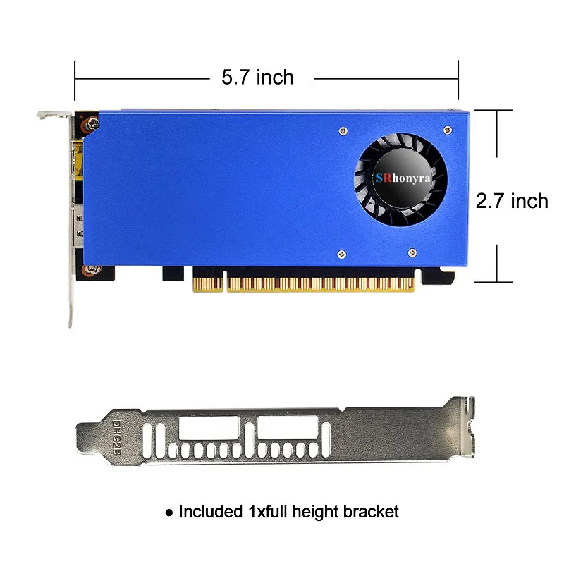 SRhonyra GTX 1050 4GB GDDR5 GPU de perfil bajo, salida HDMI + DP, para SFF PC/OPS/ordenador industrial, tarjeta gráfica para juegos y oficina - imagen 5