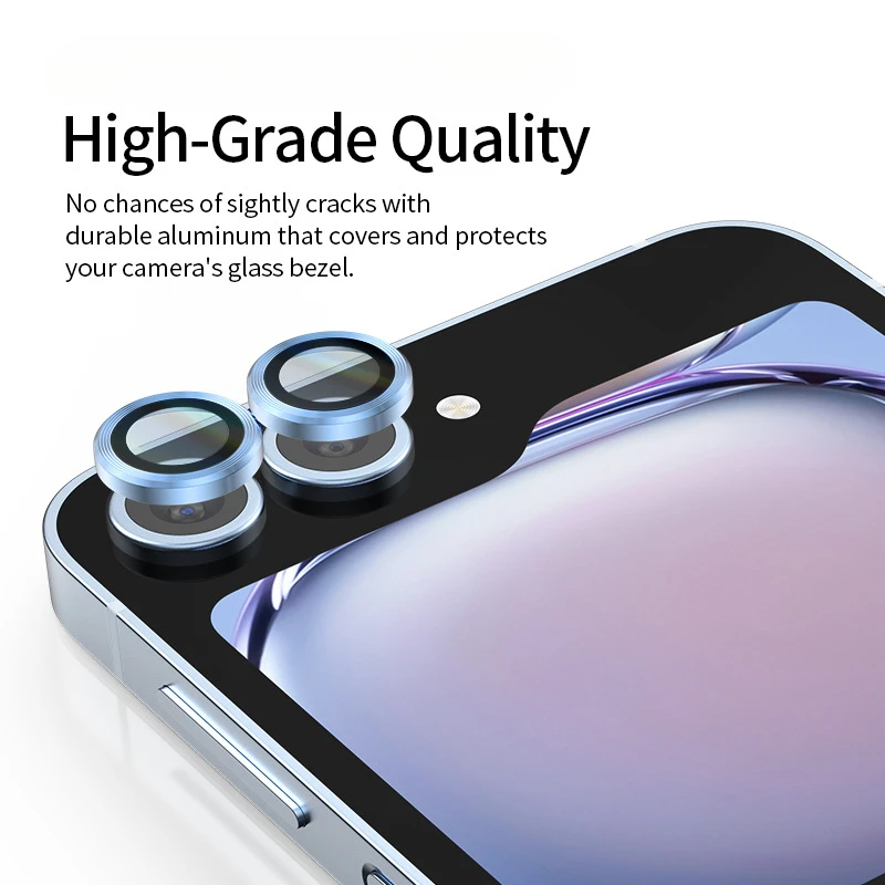 Película protectora de lente para Samsung Galaxy Z Flip6, protectores de cámara de anillo de Metal para Samsung Z Flip 6, tapas de vidrio de lente, 1 Juego - imagen 4