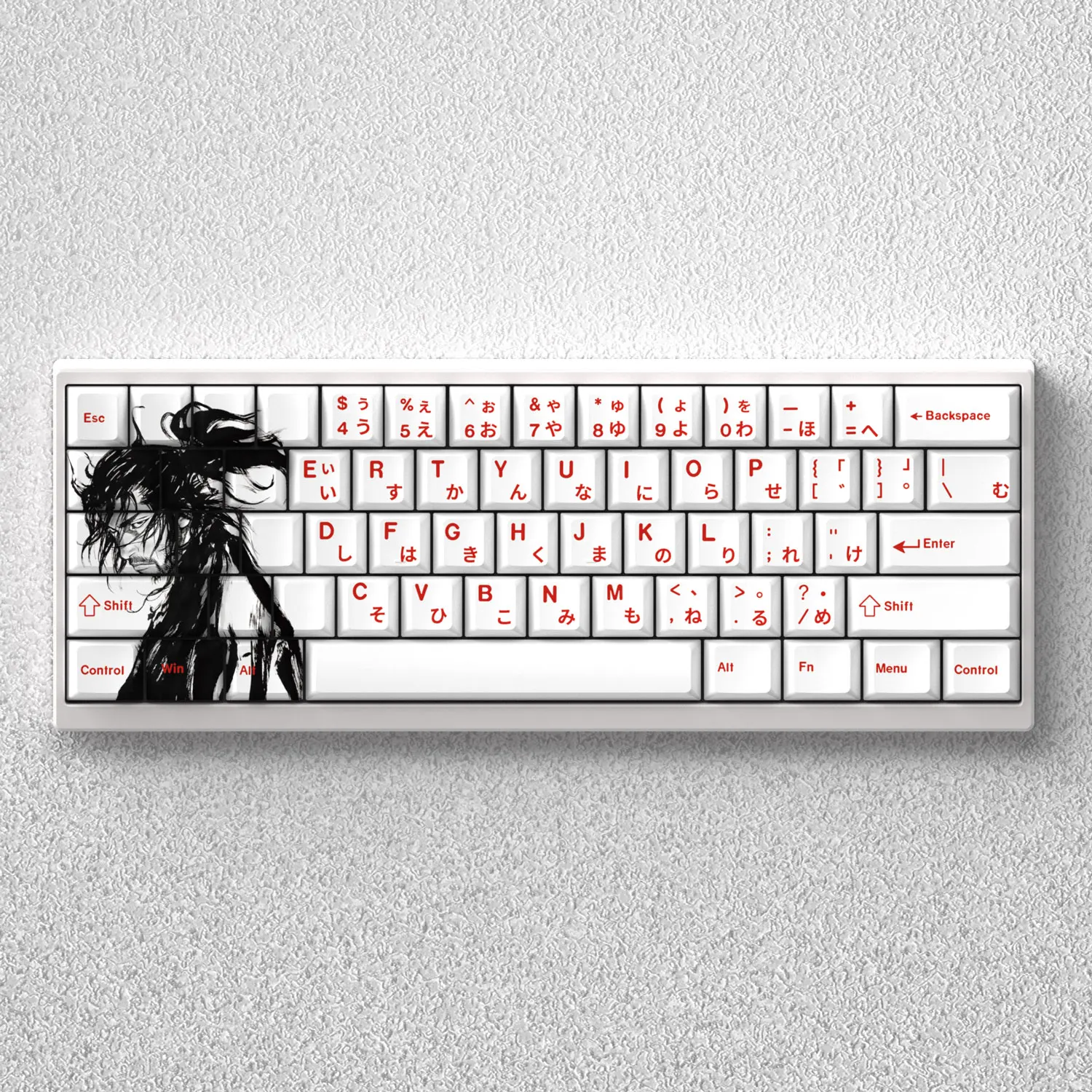 Vagabond Keycaps rojo PBT tinte Sub Cherry 73 teclas Anime cómic japonés para 60 65 68 diseño Teclado mecánico GK61 Anne Pro 2 - imagen 4