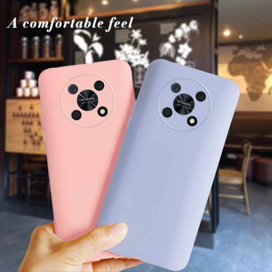 Funda de silicona líquida para teléfono Huawei Nova Y90, carcasa blanda de colores caramelo, parachoques NovaY90 Y 90 2022 - imagen 4