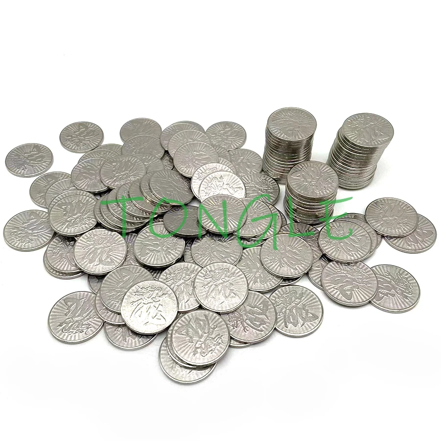 Moneda de máquina de juego de parque de atracciones Arcade, moneda de ficha de acero inoxidable, personalizada, hecha en China, 25*1,8mm, 100 unids/bolsa - imagen 2