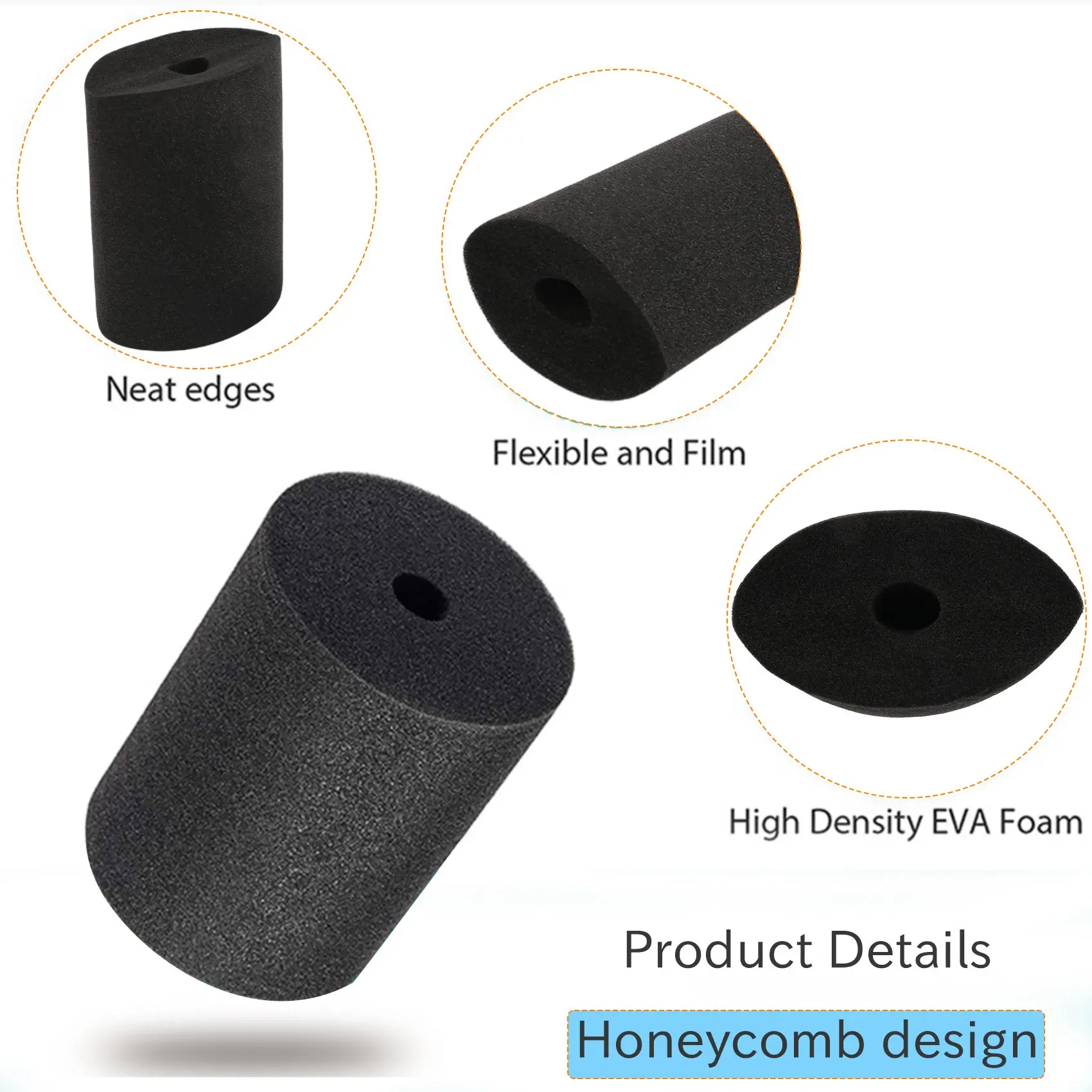 A28Q-4Pcs Copa Turner Espuma Copa Negra Turner Taza De Espuma Tazón Tornillo De Fijación Espuma Localizar Spinner Espuma Copa Turner Esponja 10-40 Oz - imagen 4