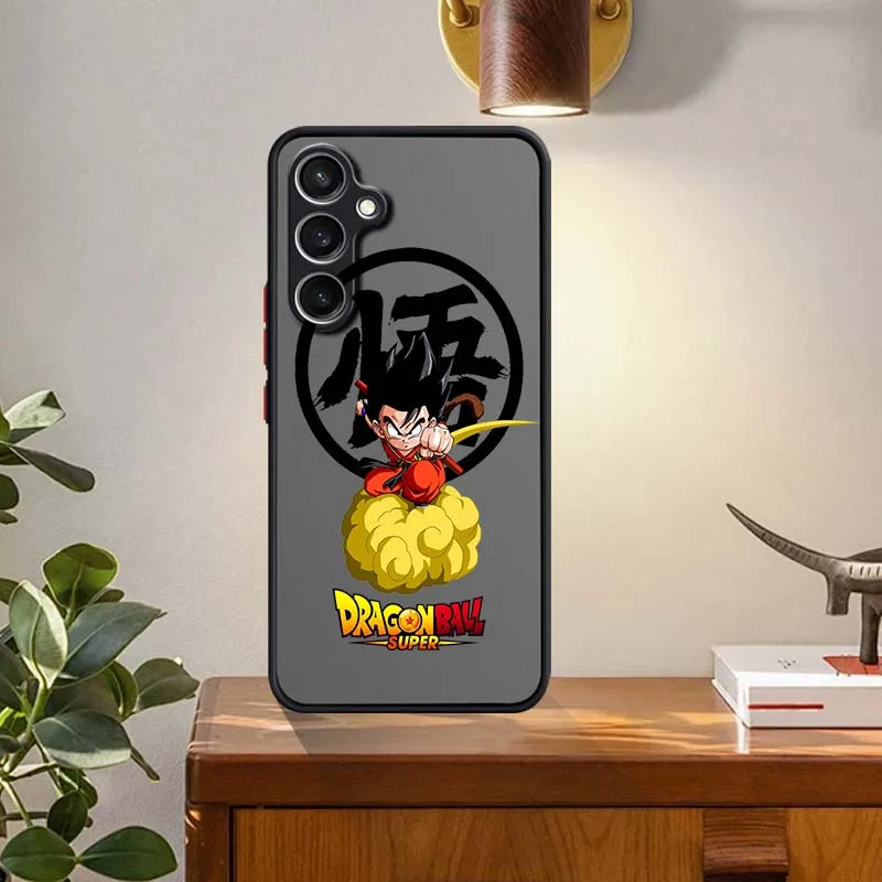 D-Dragon Ball tarjetas Son Goku para Samsung Galaxy S25 S24 S23 S22 FE Plus Ultra 5G funda de teléfono translúcida esmerilada - imagen 5